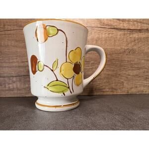Vintage Stonecrest 907 Corinne Korea Stoneware Coffee Mug Floral Motif Korea